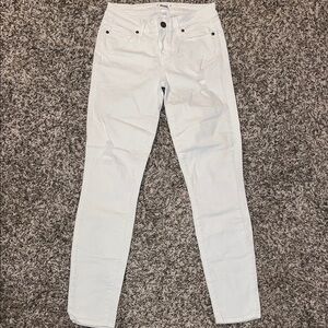 PAIGE Women's Distressed White Skinny Jeans